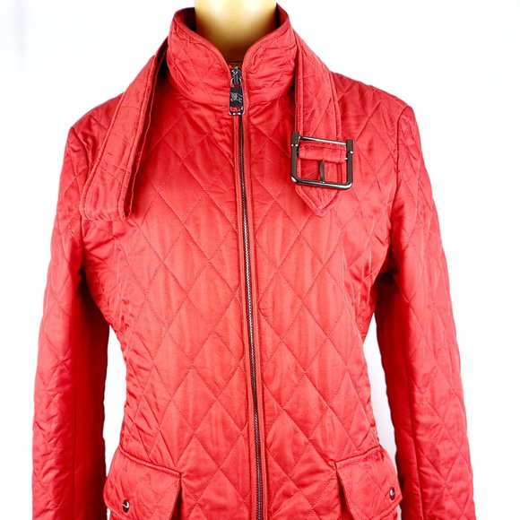 Burberry Jackets & Blazers - Burberry London Quilted Utility Red Jacket